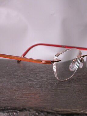 Silhouette Titan Frameless Red and Gold Eyeglasses Made in Austria